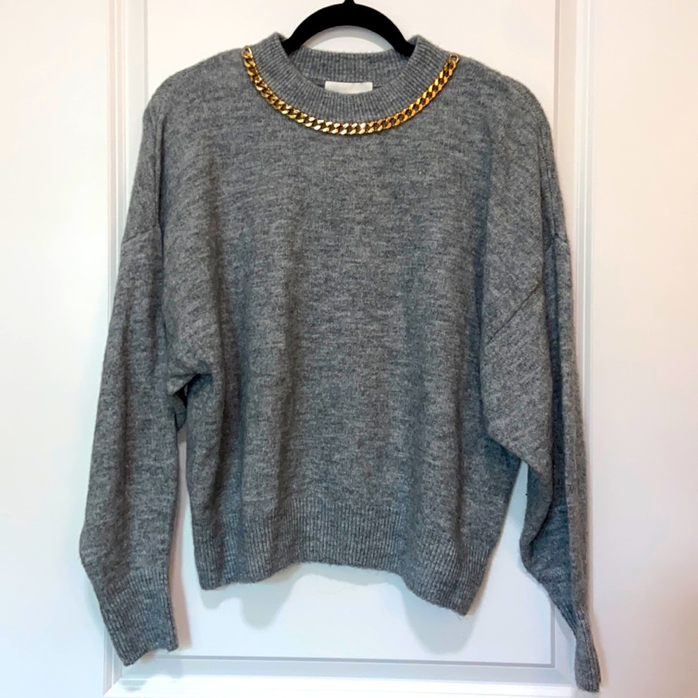 NWT H&M Sweater with Chain Detail